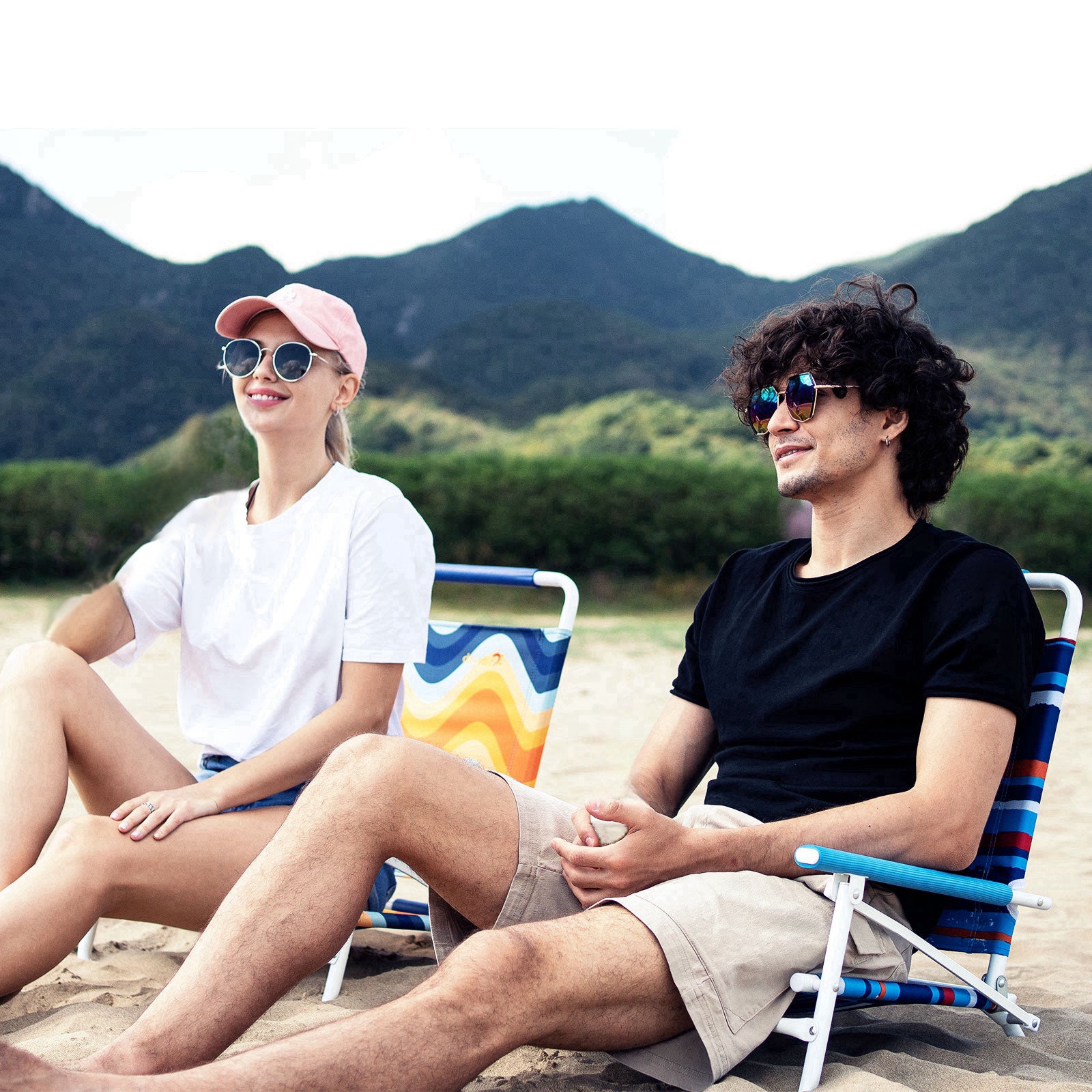 Orange Wave Chair - Sunnyfeel Camping