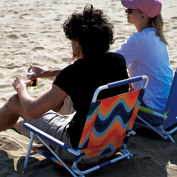 Orange Wave Chair - Sunnyfeel Camping