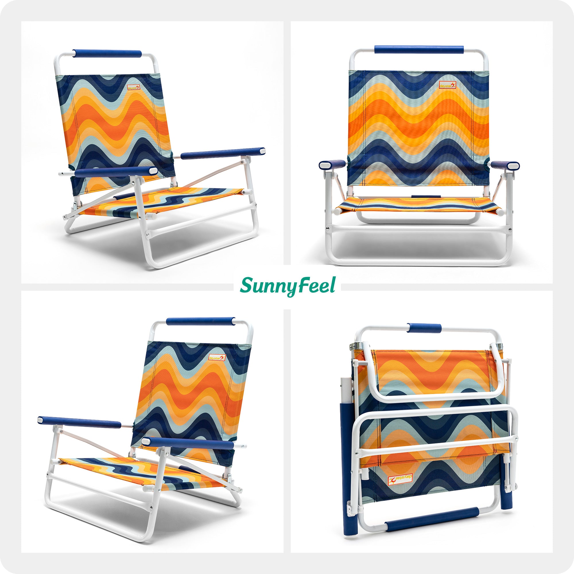 Orange Wave Chair - Sunnyfeel Camping