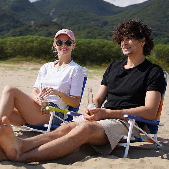 Orange Wave Chair - Sunnyfeel Camping